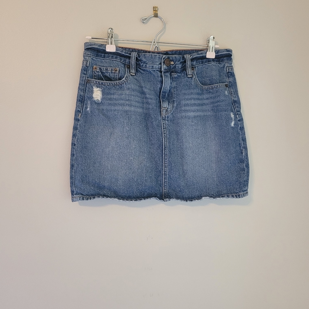 J. Crew Factory Blue Denim Mini Skirt